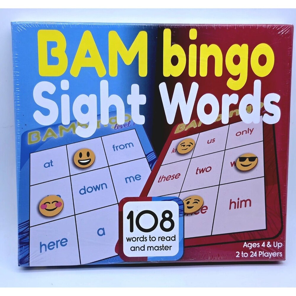 The Bambino Tree BAMbingo Sight Words Educational Board Game New Sealed